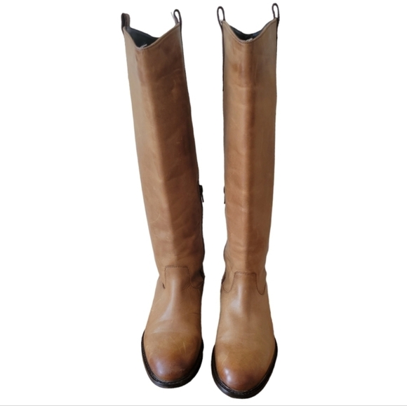 Vero Cuoio Distressed Italian Leather Riding Boots Size 7 - Picture 5 of 9